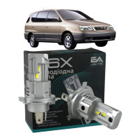 LED лампы KIA Carens I 2000-2002 H4 M6X ближний/дальний свет (4000Lm 5500K) / Киа Каренс 1 (комплект 2 шт.)