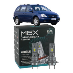 LED лампи KIA Carnival II 2001- H7 M6X дальнє світло (4000Lm 5500K) / Кіа Карнівал 2 (комплект 2 шт.)
