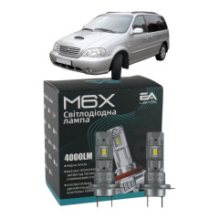 LED лампи KIA Carnival III 2005- H7 M6X дальнє світло (4000Lm 5500K) / Кіа Карнівал 3 (комплект 2 шт.)