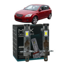 LED лампы KIA Pro Cee'd 2008- H1 M6X дальний свет (4000Lm 5500K) / Киа Про Сид (комплект 2 шт.)