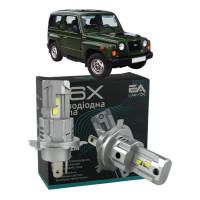 LED лампы KIA Retona 1999- H4 M6X ближний/дальний свет (4000Lm 5500K) / Киа Ретона (комплект 2 шт.)