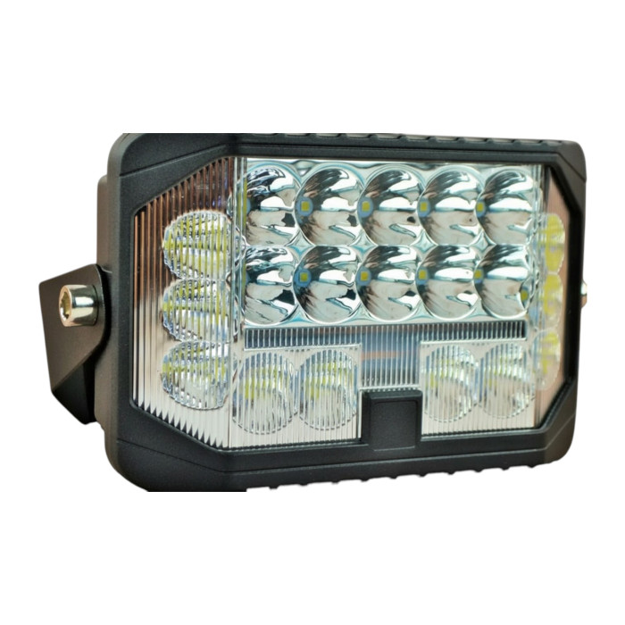 Комплект LED фар 96W 6000K прямоугольных (дальний+ближний+желтый свет, 2 шт.)