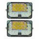 Комплект LED фар 96W 6000K прямоугольных (дальний+ближний+желтый свет, 2 шт.)