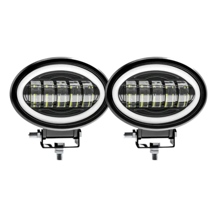 Комплект LED фар JR 50W-2 13.5см (с четкой СТГ, DRL, 2 шт.)