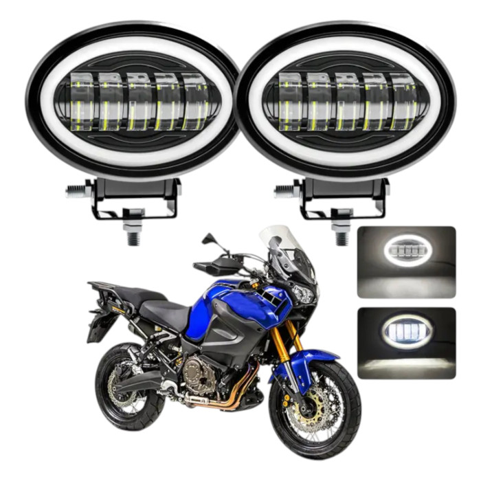 Комплект LED фар JR 50W-2 13.5см (с четкой СТГ, DRL, 2 шт.)