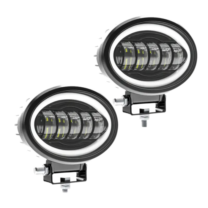 Комплект LED фар JR 50W-2 13.5см (с четкой СТГ, DRL, 2 шт.)