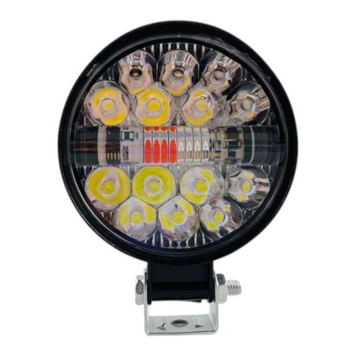 Комплект дополнительных LED фар JR-MINI-26W круглых (белый дальний, бело-желтый ближний/стробоскоп)