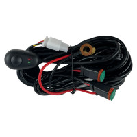 Комплект проводки для подключения 2-х фар LED балок DT разъем Кнопка Реле 12V