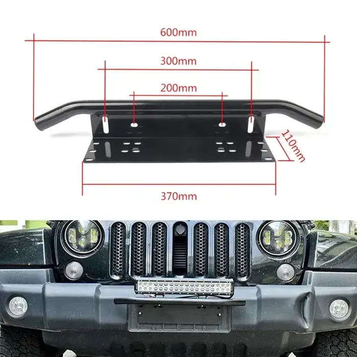 Кронштейн под номер для дополнительных фар с трубой универсальное авто крепление фар