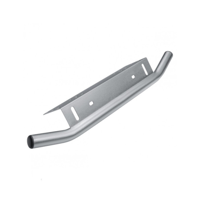 Кронштейн под номер для дополнительных фар с изогнутой трубой серое покрытие универсальная площадка