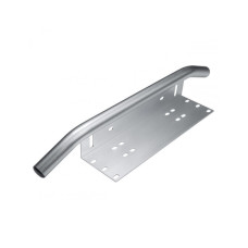 Кронштейн під номер для додаткових фар із зігнутою трубою, сіре покриття універсальна площадка