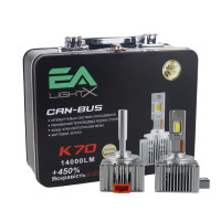 LED лампы Audi Q7 (4L) рестайлинг 2009-2015 D3S K70 D серия EA Light X ближний и дальний свет (60W 14000Lm 6000K) / Ауди Q7 (комплект 2 шт.)