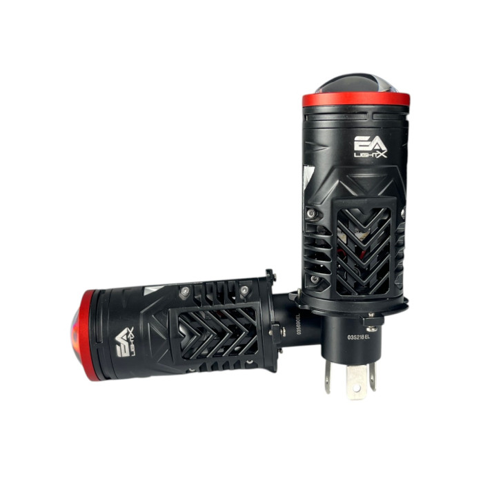 Светодиодные линзы H4 L13 Light X для ближнего/дальнего света (60/65 Вт, 12 000 лм, 5500 К, 9–16 В) (комплект из 2 шт.)