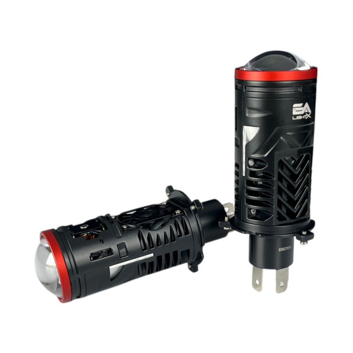 Светодиодные линзы H4 L13 Light X для ближнего/дальнего света (60/65 Вт, 12 000 лм, 5500 К, 9–16 В) (комплект из 2 шт.)