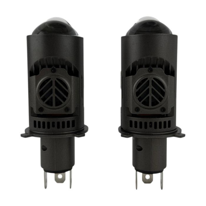 Світлодіодні LED лампи H4 EA Light X EG 001 50W/70W лінзовані бі-лед зі шторкою (комплект 2 шт.)