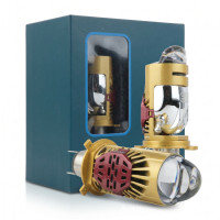 Светодиодные LED лампы H4 EA Light X M01J 5000K 5500Lm 12V-24V линзованные мини би-лед кулер (комплект 2 шт.)