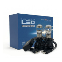 Светодиодные LED лампы H7 EA Light X M3 5000K 10000Lm линзованные мини би-лед для авто (комплект 2 шт.)