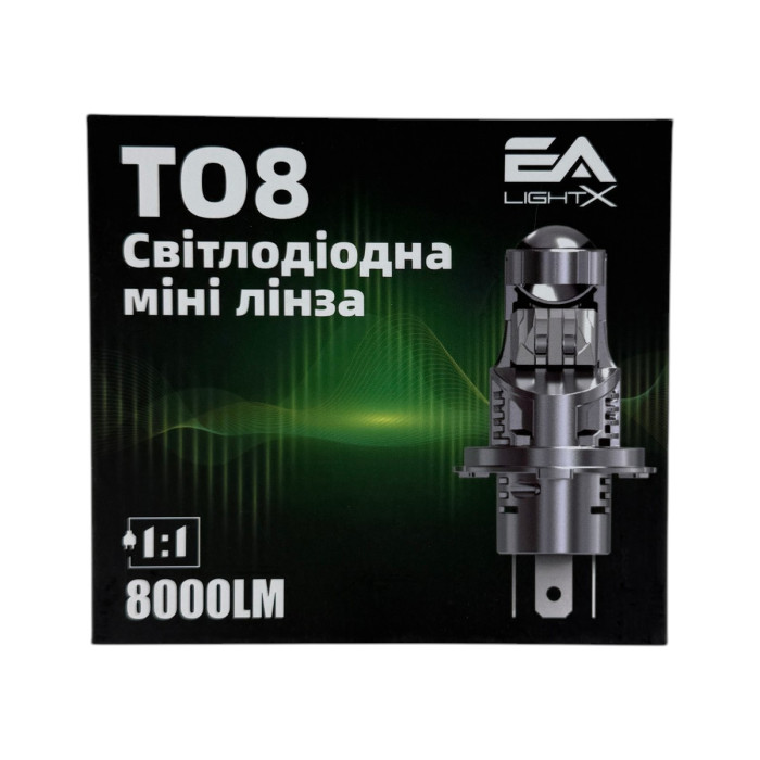 Світлодіодні LED лампи H7 EA Light X T08 40W 5500K 8000Lm 11V-18V лінзовані міні бі-лед (комплект 2 шт.)