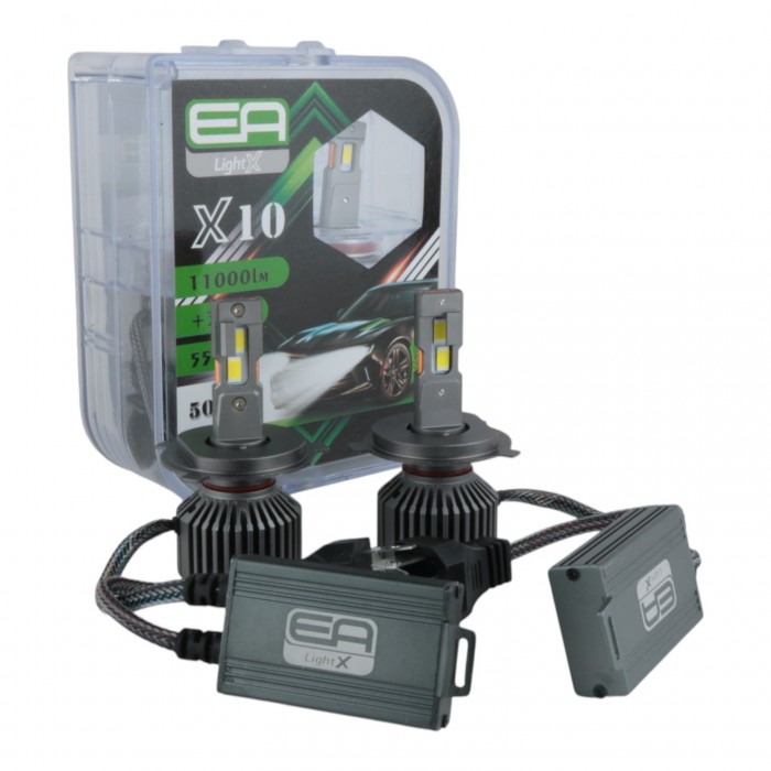 Світлодіодні лампи H4 EA Light X X10 11000Lm 5000K 12-24V 2 шт