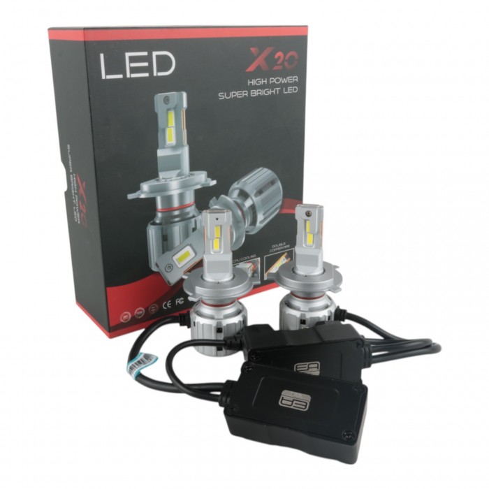 Світлодіодні лампи H4 EA Light X X20 15000Lm 5000K 12-24V 2 шт