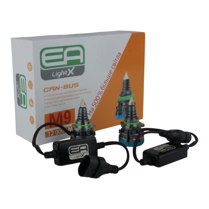 Світлодіодні лампи HB4 (9006) EA Light X M9 360° 12000Lm 5000K 12-24V 2 шт