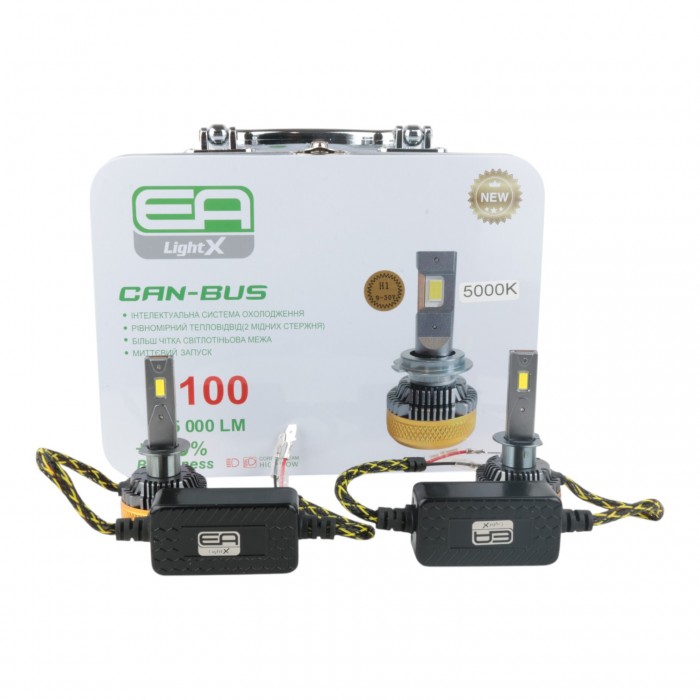 Светодиодные лампы H1 EA Light X K100 15000Lm 5000K 9-32V 2 шт