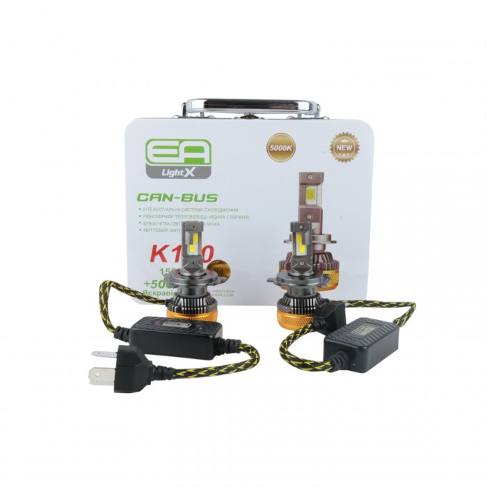 Светодиодные лампы H4 EA Light X K100 15000Lm 5000K 9-32V 2 шт