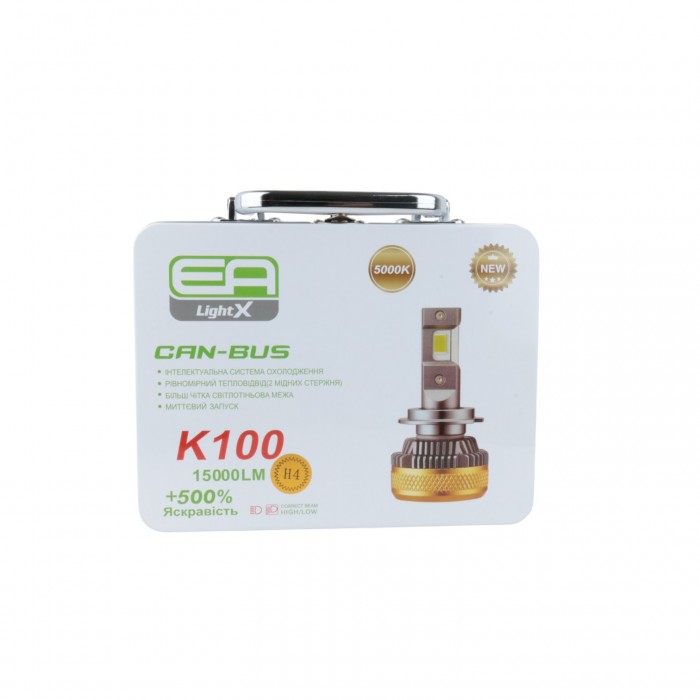 Светодиодные лампы H4 EA Light X K100 15000Lm 5000K 9-32V 2 шт