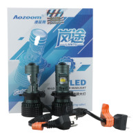 Світлодіодні LED лампи H4 Aozoom 24V 6000K 15000Lm 24V лінзовані міні бі-лед кулер (комплект 2 шт.)
