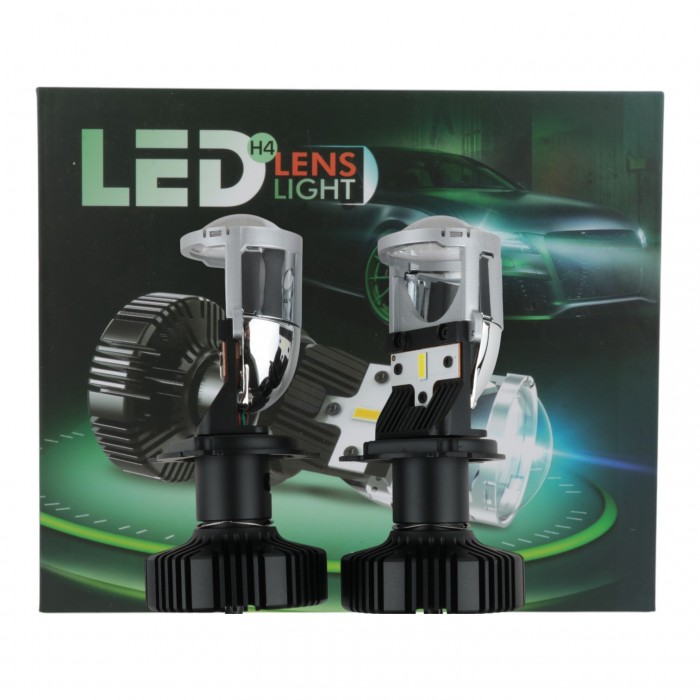 Светодиодные линзы H4 EA Light X LED ближний/дальний 8000 Lm 5000K 12-24V 2 шт