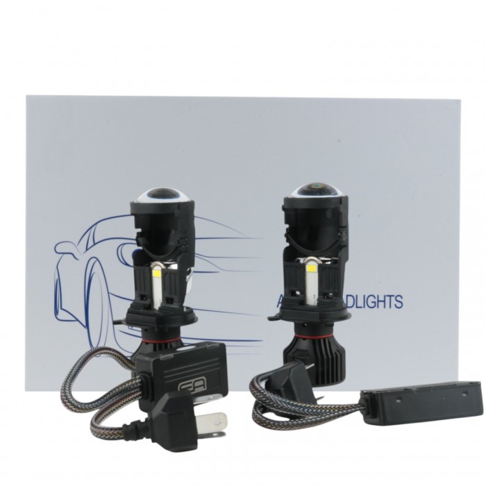 Светодиодные линзы H4 EA Light X M01S ближний/дальний 130W 10000Lm 5000K 12-24V 2 шт