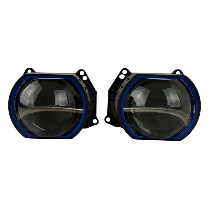 Bi-LED линзы 3.0" X12 EA Light X 60/70W 6000K Blue Lens, двойной рефлектор ближний/дальний свет (2 шт.) (03632)