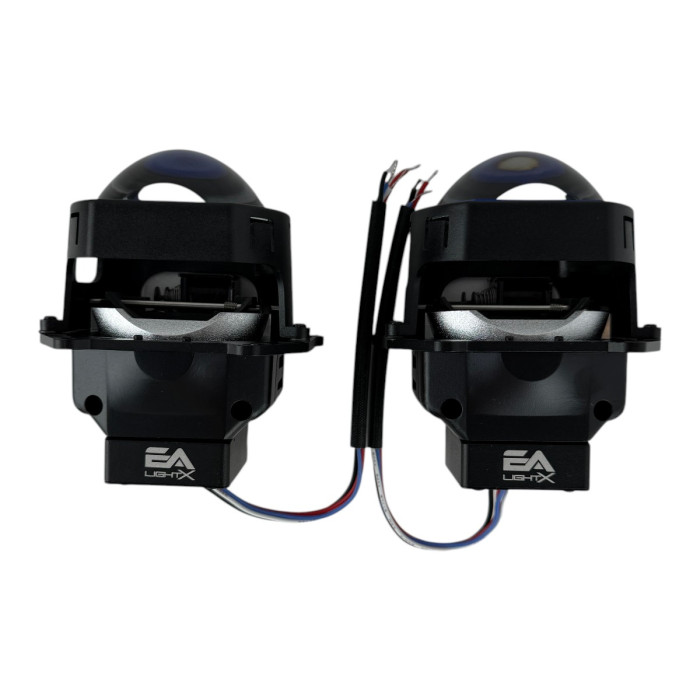 Bi-LED линзы 3.0" X12 EA Light X 60/70W 6000K Blue Lens, двойной рефлектор ближний/дальний свет (2 шт.) (03632)