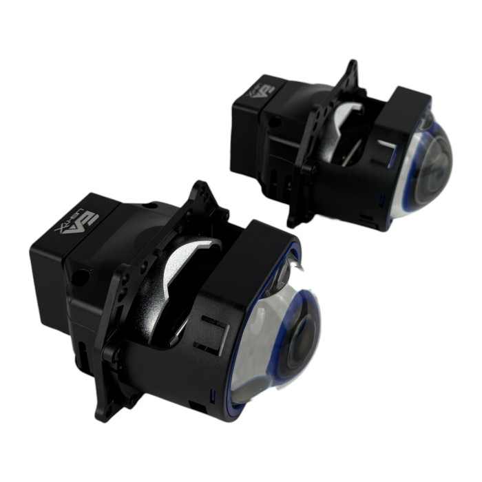 Bi-LED линзы 3.0" X12 EA Light X 60/70W 6000K Blue Lens, двойной рефлектор ближний/дальний свет (2 шт.) (03632)