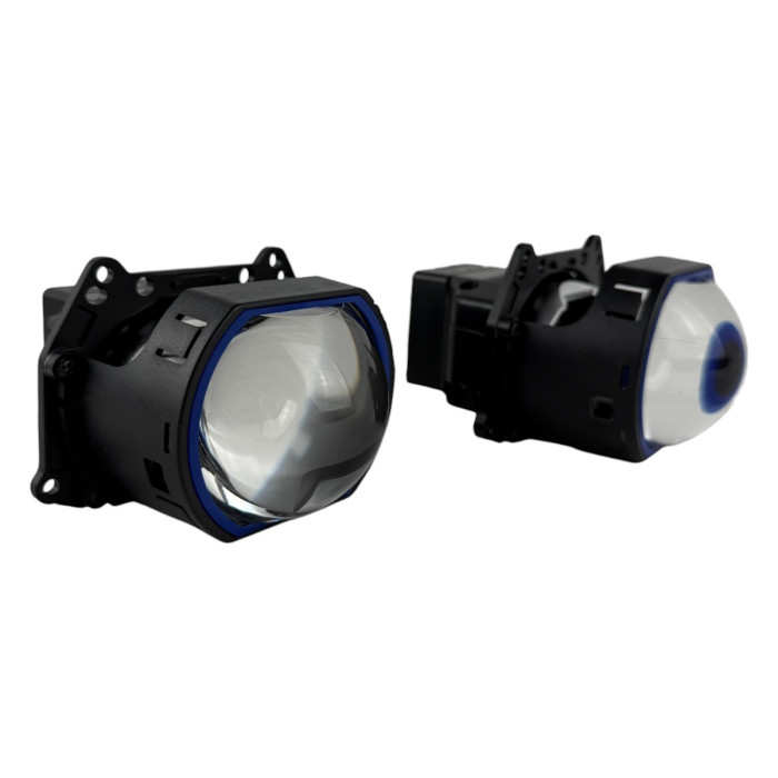 Bi-LED линзы 3.0" X12 EA Light X 60/70W 6000K Blue Lens, двойной рефлектор ближний/дальний свет (2 шт.) (03632)