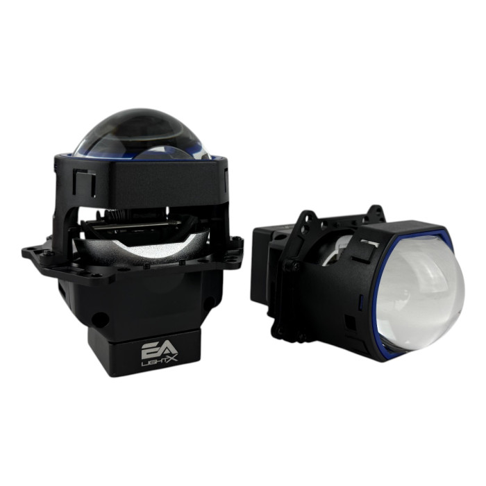 Bi-LED линзы 3.0" X12 EA Light X 60/70W 6000K Blue Lens, двойной рефлектор ближний/дальний свет (2 шт.) (03632)