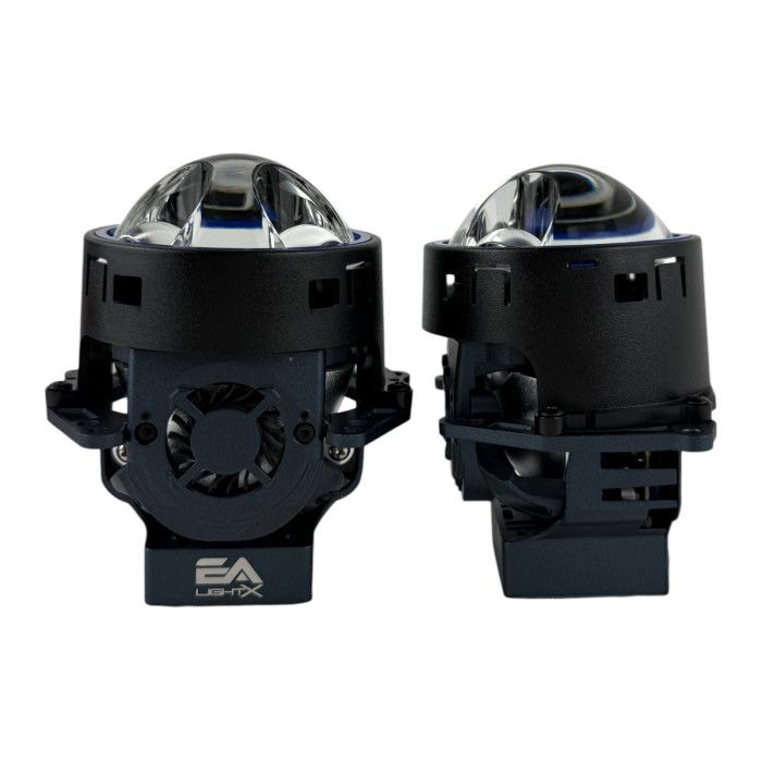Bi-LED линзы 3.0" X13 EA Light X 55/95W 6000K Blue Lens, двойной рефлектор ближний/дальний свет (2 шт.) (03633)