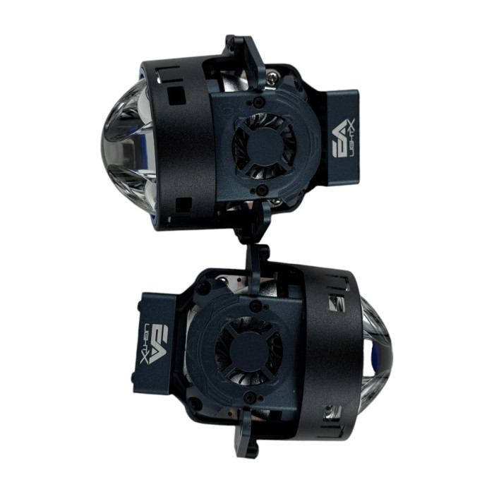 Bi-LED линзы 3.0" X13 EA Light X 55/95W 6000K Blue Lens, двойной рефлектор ближний/дальний свет (2 шт.) (03633)