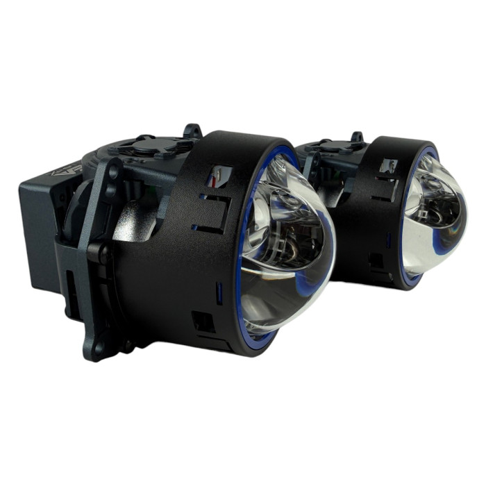 Bi-LED линзы 3.0" X13 EA Light X 55/95W 6000K Blue Lens, двойной рефлектор ближний/дальний свет (2 шт.) (03633)