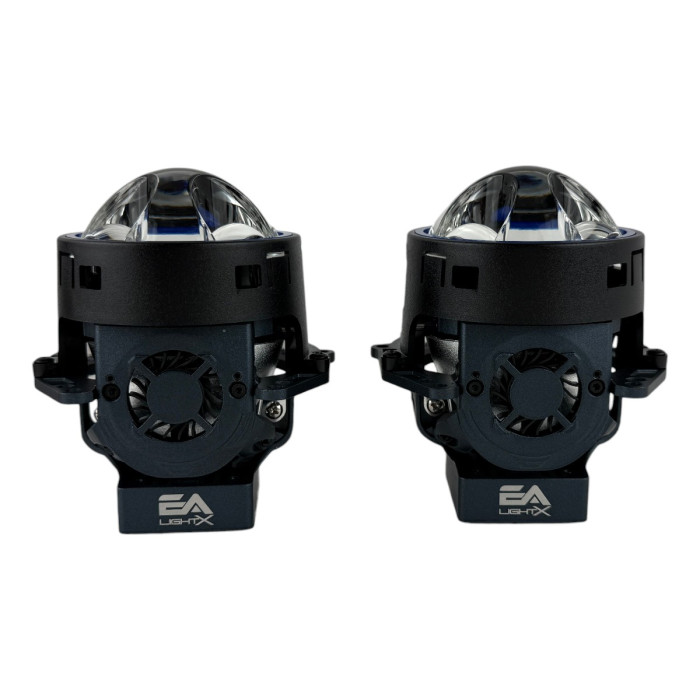 Bi-LED линзы 3.0" X13 EA Light X 55/95W 6000K Blue Lens, двойной рефлектор ближний/дальний свет (2 шт.) (03633)