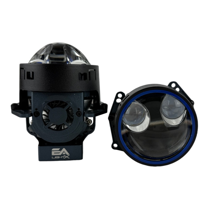 Bi-LED линзы 3.0" X13 EA Light X 55/95W 6000K Blue Lens, двойной рефлектор ближний/дальний свет (2 шт.) (03633)
