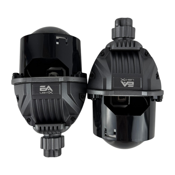 Bi-LED линзы 2.5" X7 EA Light X 58/68W 6000K двойной рефлектор ближний/дальний свет (2 шт.) (03627)