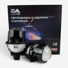 Bi-LED лінзи 2.5" X4 EA Light X 47/54W 6000K Blue Lens ближнє/далеке світло (2 шт.) (03624)