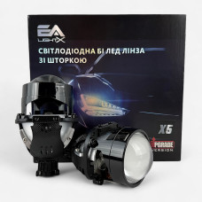 Bi-LED лінзи 2.5" X5 Turbo SE Upgrade EA Light X 40/55W 6000K Blue Lens, подвійний рефлектор ближнє/далеке світло (2 шт.) (03625)