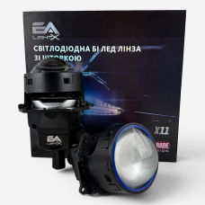 Bi-LED лінзи 3.0" X11 Upgrade EA Light X 70/80W 6000K Blue Lens, подвійний рефлектор ближнє/далеке світло (2 шт.) (03631)