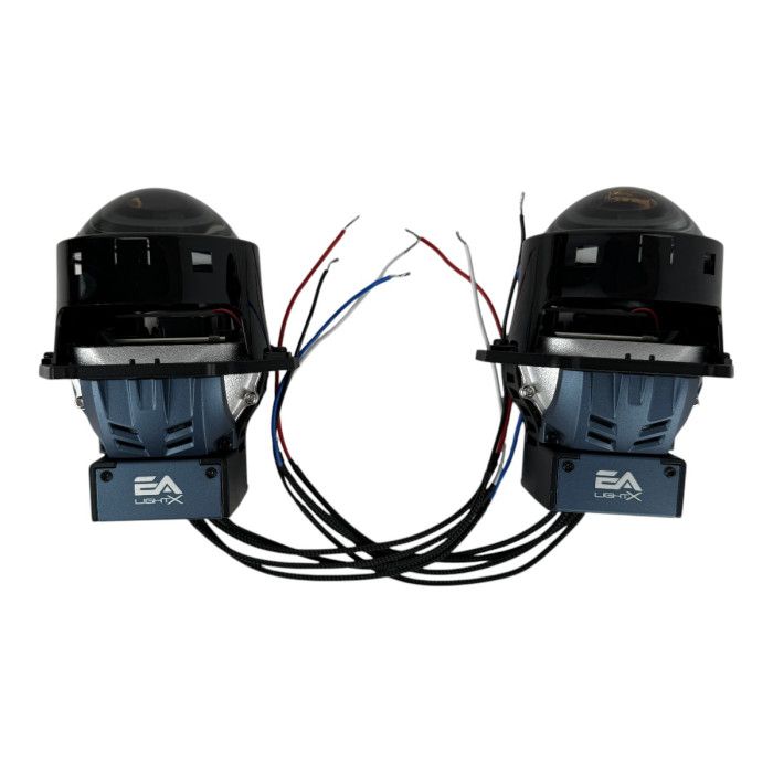 Bi-LED линзы EA Light X X10 3.0" Blue Lens (Двойной рефлектор, 72/82W, 6000K)