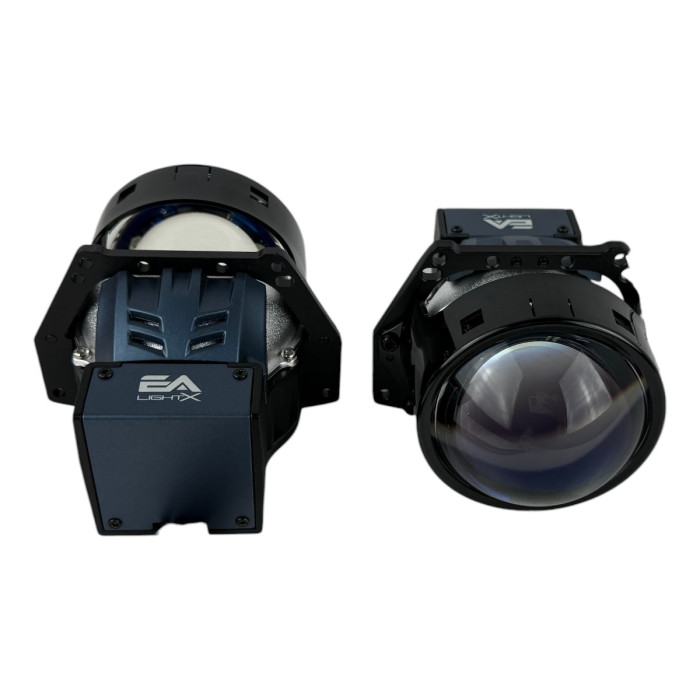 Bi-LED линзы EA Light X X10 3.0" Blue Lens (Двойной рефлектор, 72/82W, 6000K)