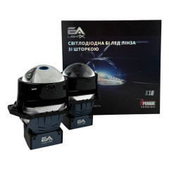 Bi-LED лінзи EA Light X X10 3.0" Blue Lens (Подвійний рефлектор, 72/82W, 6000K)