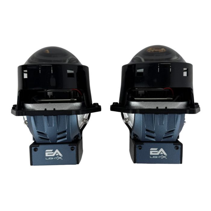 Bi-LED линзы EA Light X X10 3.0" Blue Lens (Двойной рефлектор, 72/82W, 6000K)