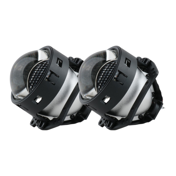 Комплект LED Bi-линз EA Light X 3" H7 + DRL 40/45W — 5500K, ближний/дальний, ангельские глаза